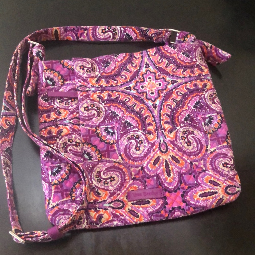 VERA BRADLEY Crossbody Hipster Purple/ Orange Paisley Bag/ Purse